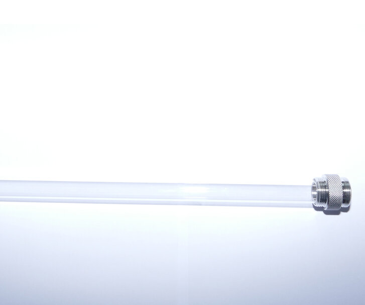 tube quartz UV-C immersion 40/80 watts avec collecteur en acier inoxydable
