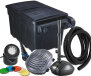 Kit de filtration pour bassins jusquà 15000 litres, UV-C 36 w, pompe 8000, tuyau 32 mm, pompe pour jeux deau, spot de couleur.